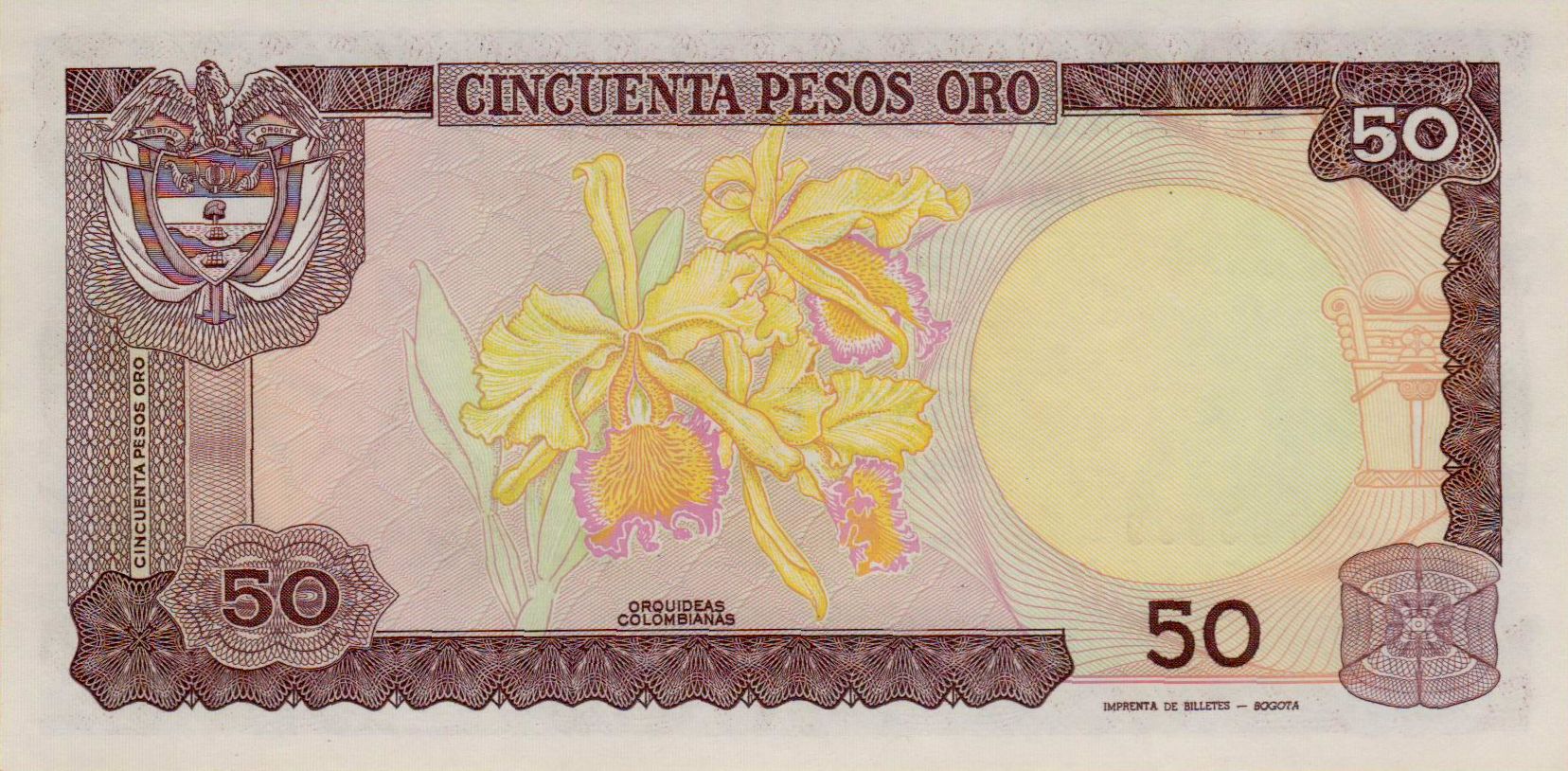 Colombia 50 1986 UNC P-425/b